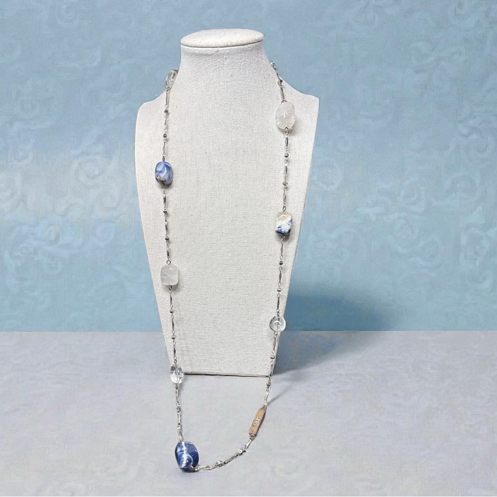 Sno of Sweden Sodalite, Clear Quartz and Silver Women's Necklace